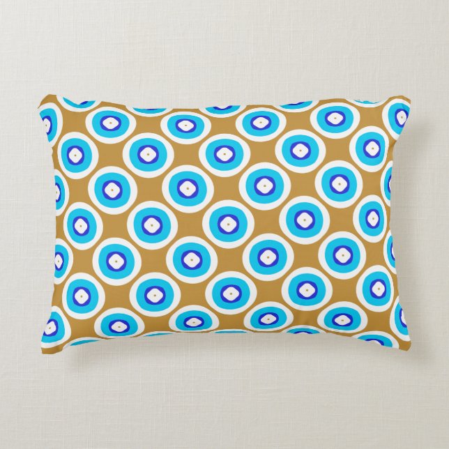 Blue and Yellow Accent Pillow (Front)