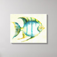 Blue and Yellow Aquarium Fish