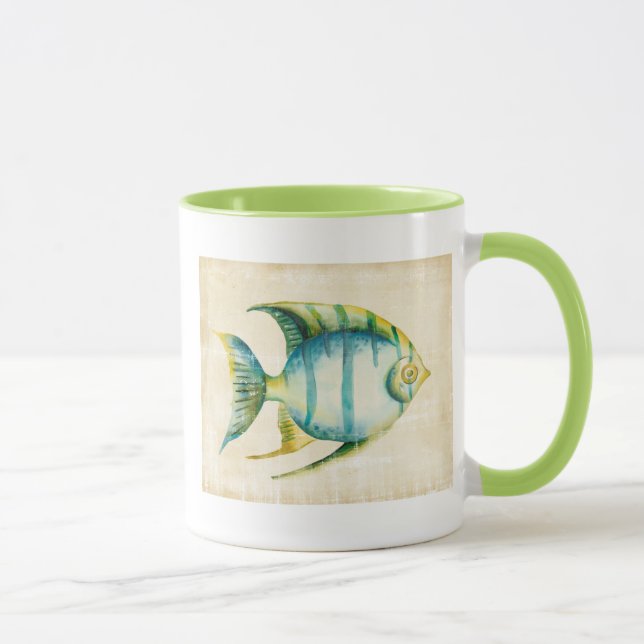 Blue and Yellow Aquarium Fish Mug (Right)