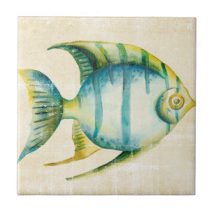 Blue and Yellow Aquarium Fish Tile