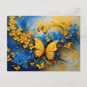 Blue and Yellow Butterfly # 3 Postcard