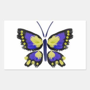 Blue and Yellow Butterfly Sticker