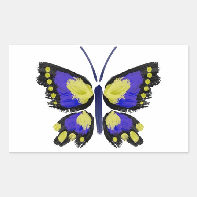 Blue and Yellow Butterfly Sticker (Front)