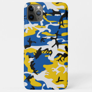 Blue and Yellow Camo iPhone 11 Pro Max Case