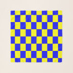 Blue and Yellow Checkered Pattern Scarf<br><div class="desc">Trendy modern minimalist blue and yellow check style design.</div>