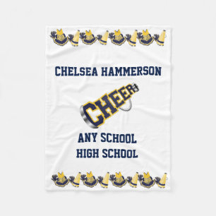 Blue and Yellow Cheer Fleece Blanket