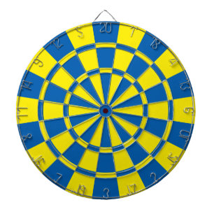 Blue And Yellow Dartboard
