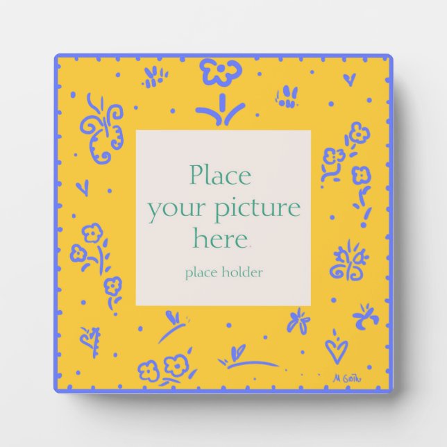 Blue and yellow fleur frame (Front)