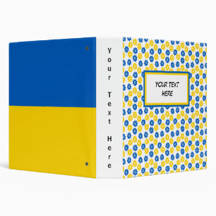 Blue and Yellow Flowers Binder