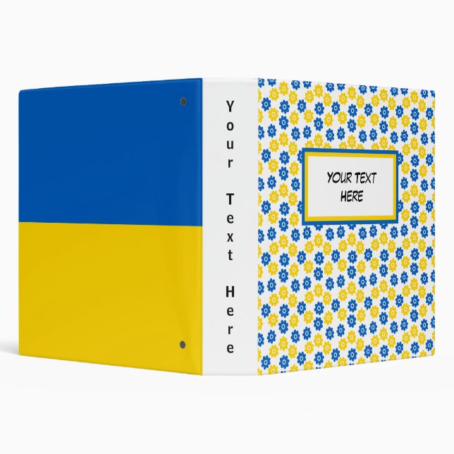 Blue and Yellow Flowers Binder (Background)