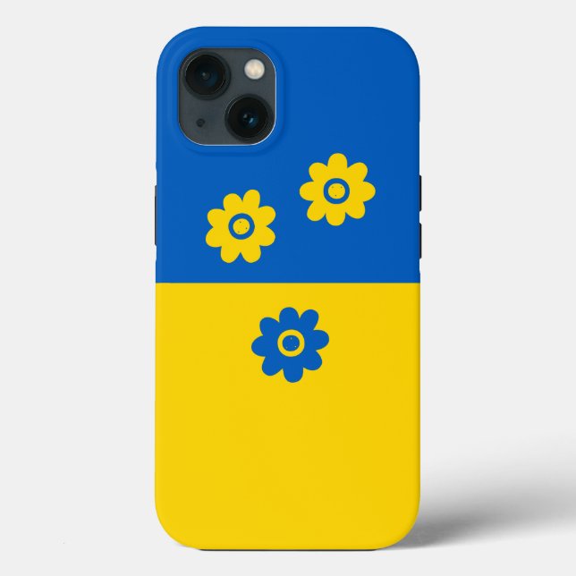 Blue and Yellow Flowers Case-Mate iPhone Case (Back)