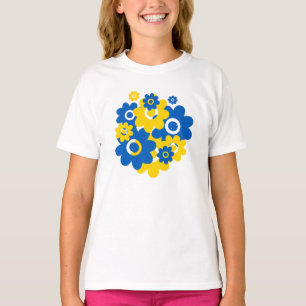 Blue and Yellow Flowers T-Shirt