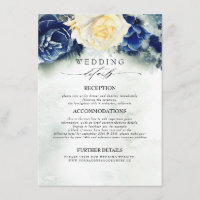 Blue and Yellow Flowers Wedding Information