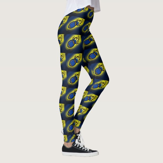 BLUE AND YELLOW FOOTBALLS    LEGGINGS (Right)