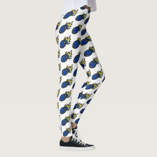 BLUE AND YELLOW FOOTBALLS    LEGGINGS