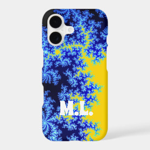 Blue and Yellow Ice Crystal Monogram
