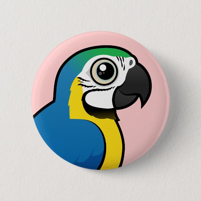 Blue-and-yellow Macaw 2 Inch Round Button (Front)