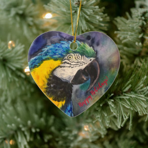 Blue and yellow macaw Ornament