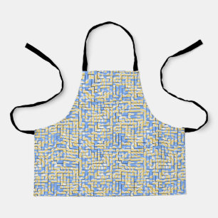 Blue and Yellow Maze Apron