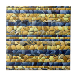 Blue And Yellow  Mosaic - Mix And Match Tile