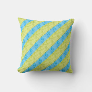 blue and yellow palettes throw pillow
