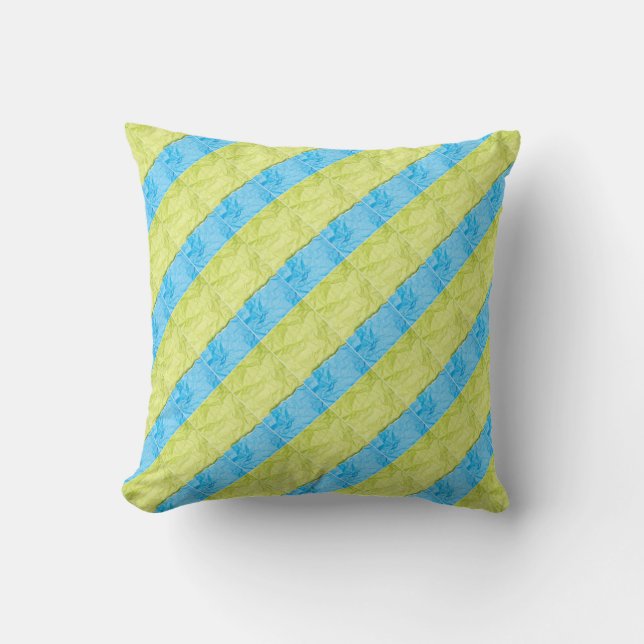 blue and yellow palettes throw pillow (Front)