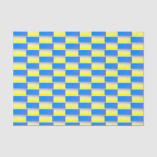 Blue and Yellow pattern Ukraine Inspired pro peace Tissue Paper
