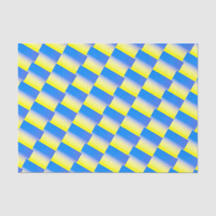 Blue and Yellow pattern Ukraine Inspired pro peace Tissue Paper
