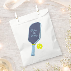 Blue and Yellow Pickleball Paddle Personalized Favour Bag