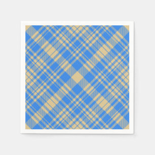 Blue and Yellow Scottish Tartan Plaid Napkin
