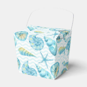 Blue and Yellow Sea Life Nautical Favor Box