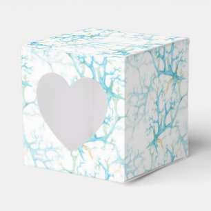 Blue and Yellow Seaweed and Coral Nautical Favor Box