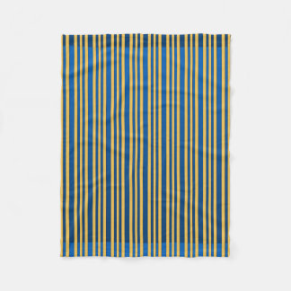 Blue And Yellow Stripe Fleece Blanket