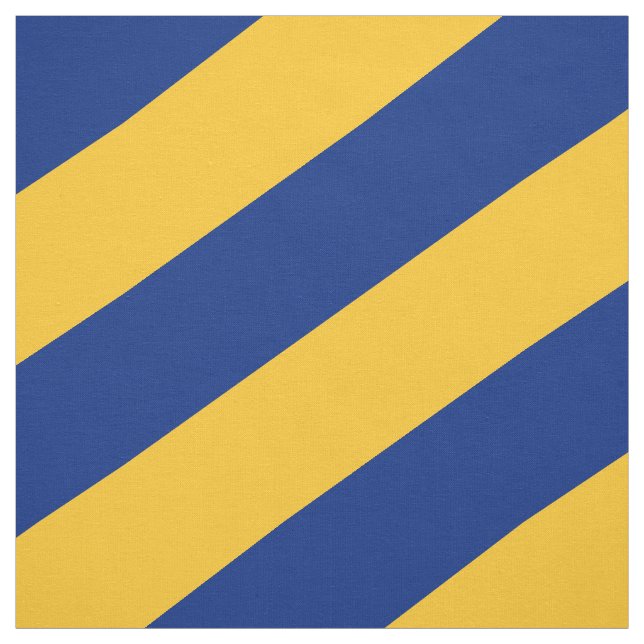 Blue and yellow striped pattern fabric (Swatch)