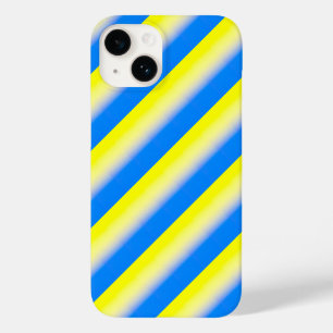 Blue and Yellow stripes Ukraine Inspiration modern Case-Mate iPhone 14 Case