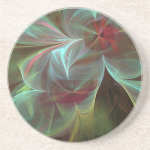 Blue and Yellow Swirls Coaster