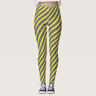 Blue and Yellow Texture Seamless Design Leggings