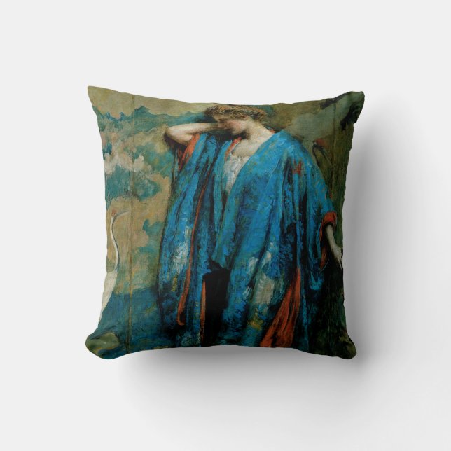 Blue and Yellow Throw Pillow (Front)