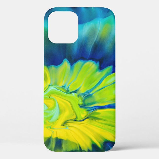 Blue and Yellow Tie Dye Case-Mate iPhone Case (Back)