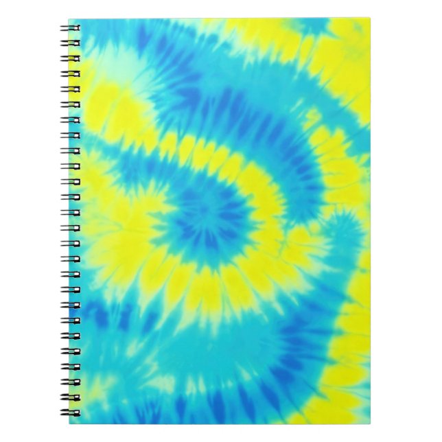 Blue and Yellow Tie Dye Notebook (Front)