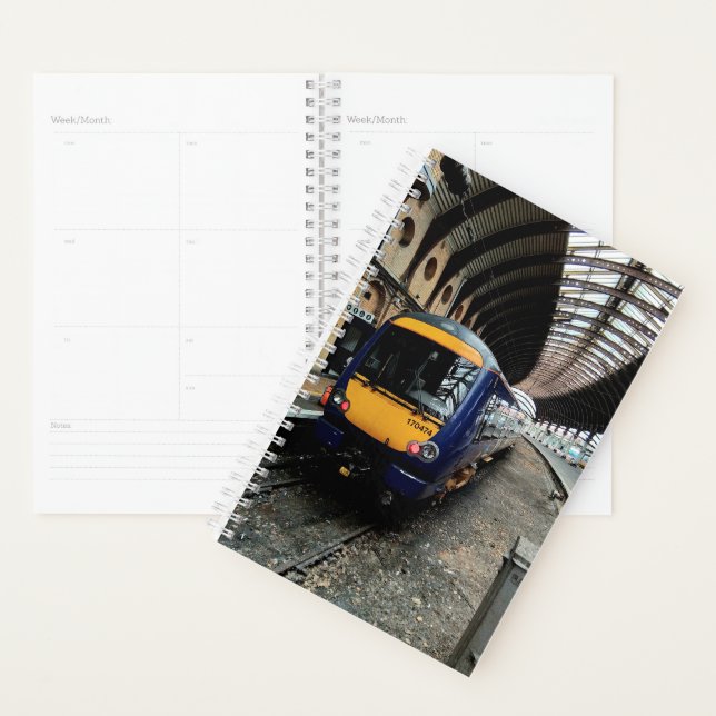 Blue and yellow train planner (Display)