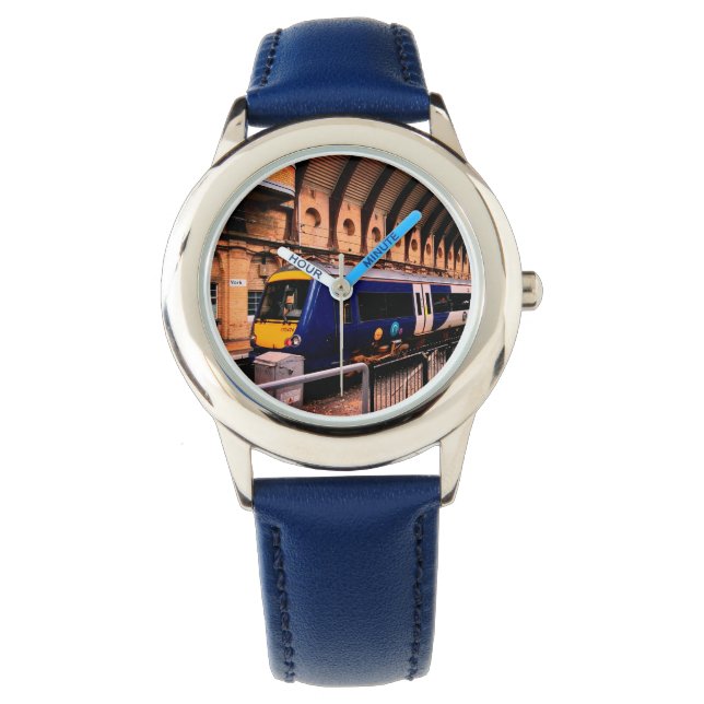 Blue and yellow train watch (Front)