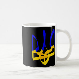 Blue And Yellow Ukraine Coat Of Arms Gerfalcon Tri Coffee Mug