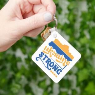 Blue and Yellow Ukraine Flag Keychain
