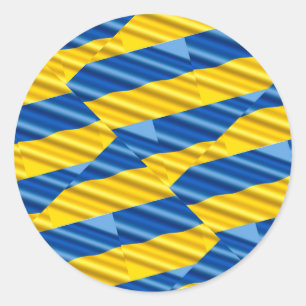 Blue and Yellow Ukraine Inspirations Peace No War Classic Round Sticker