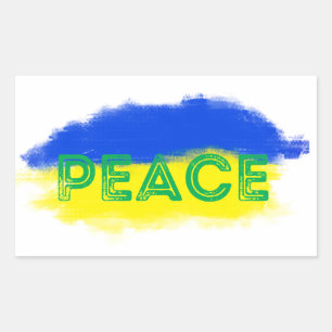Blue and Yellow Ukraine Inspirations Peace No War Sticker