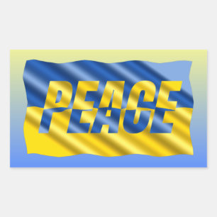 Blue and Yellow Ukraine Inspirations Peace No War Sticker