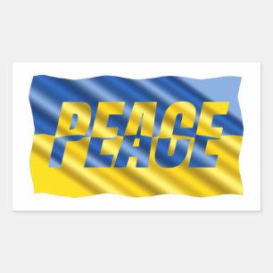 Blue and Yellow Ukraine Inspirations Peace No War Sticker