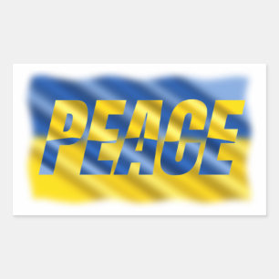 Blue and Yellow Ukraine Inspirations Peace No War Sticker