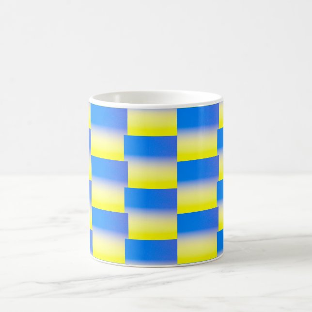 Blue and Yellow Ukraine Inspired peace anti war Coffee Mug (Center)